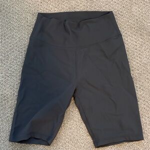 Allfenix gray ribbed Bike Shorts for Women